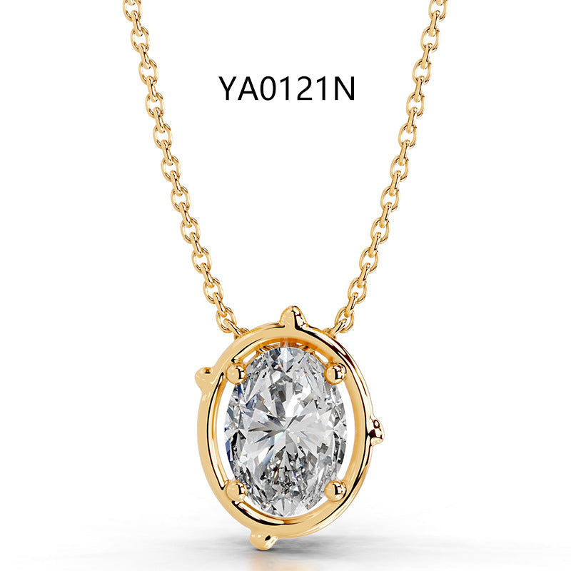 Cartier 2CT Moissanite Pendant Gold Necklace