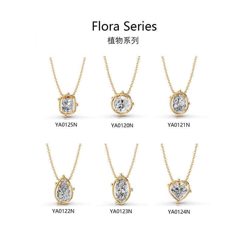 Cartier 2CT Moissanite Pendant Gold Necklace