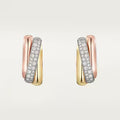 Cartier earrings Trinity earrings, cushion-shaped, half-paved