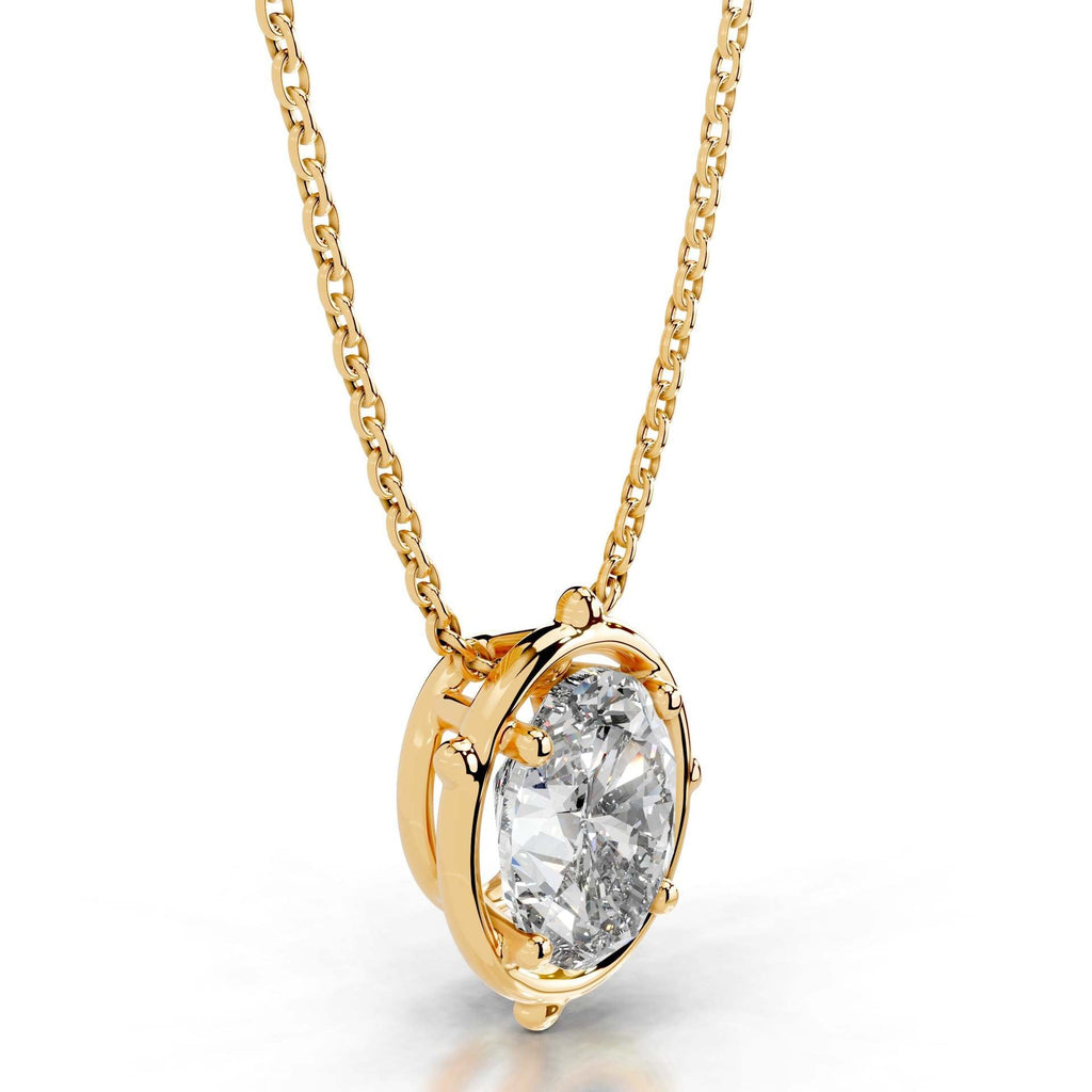 Cartier 2CT Moissanite Pendant Gold Necklace