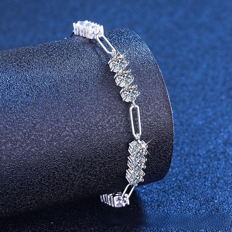 Cartier 5.4CT Chain Link Bracelet Moissanite Bracelet