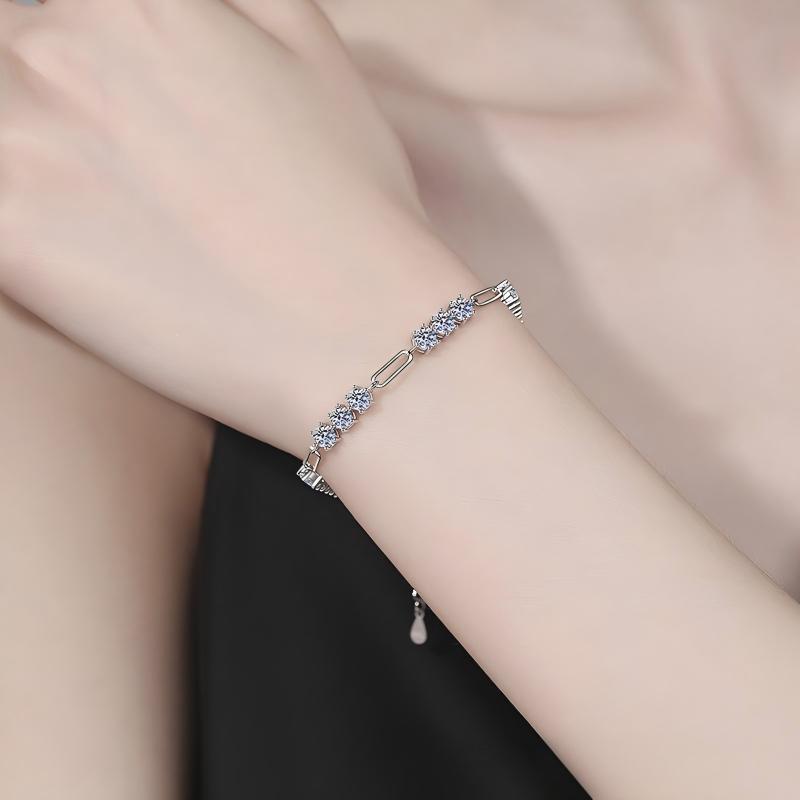 Cartier 5.4CT Chain Link Bracelet Moissanite Bracelet