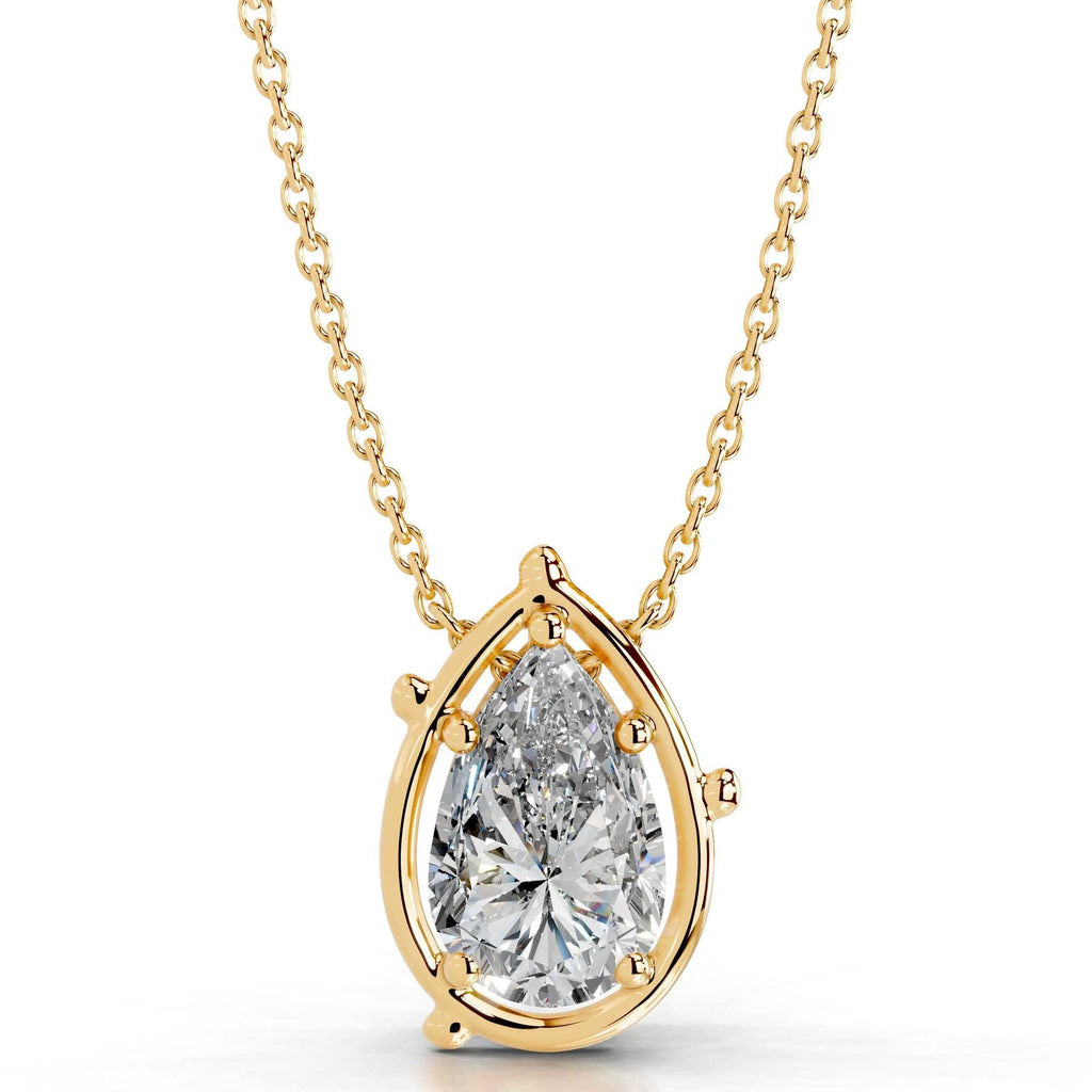 Cartier 2CT Moissanite Pendant Gold Necklace