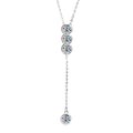 Cartier 2CT Moissanite Long Bezel Round Cut Necklace