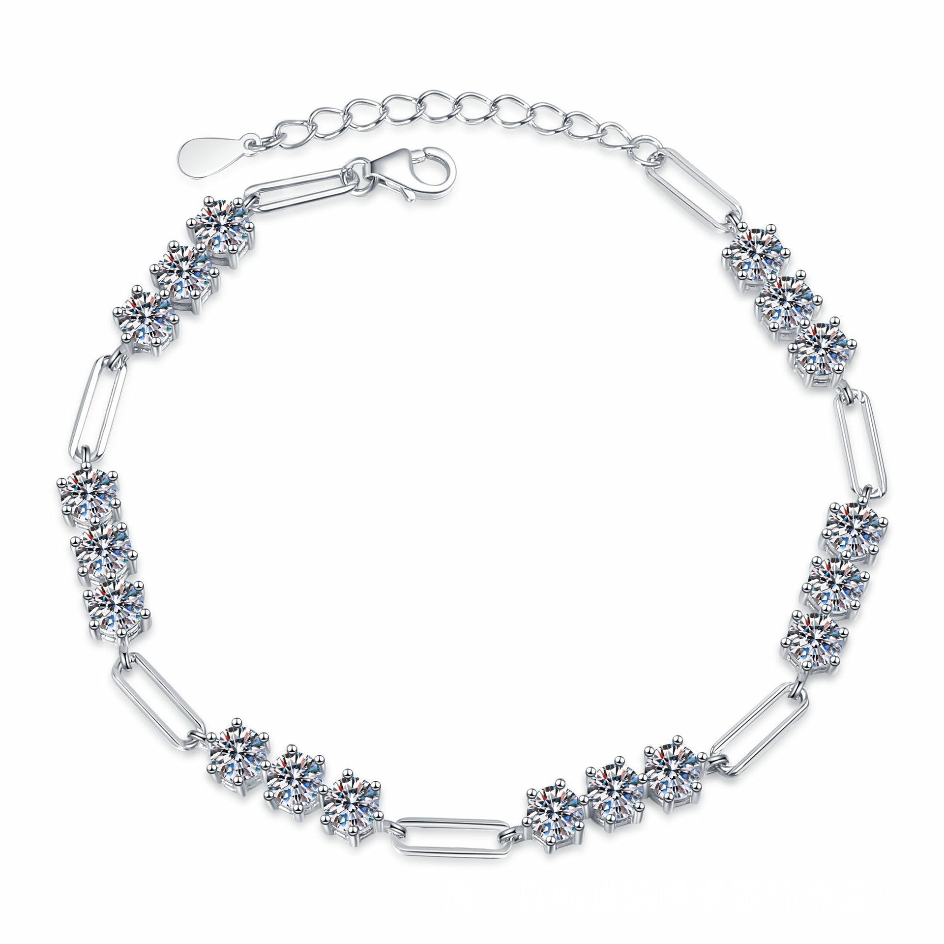Cartier 5.4CT Chain Link Bracelet Moissanite Bracelet