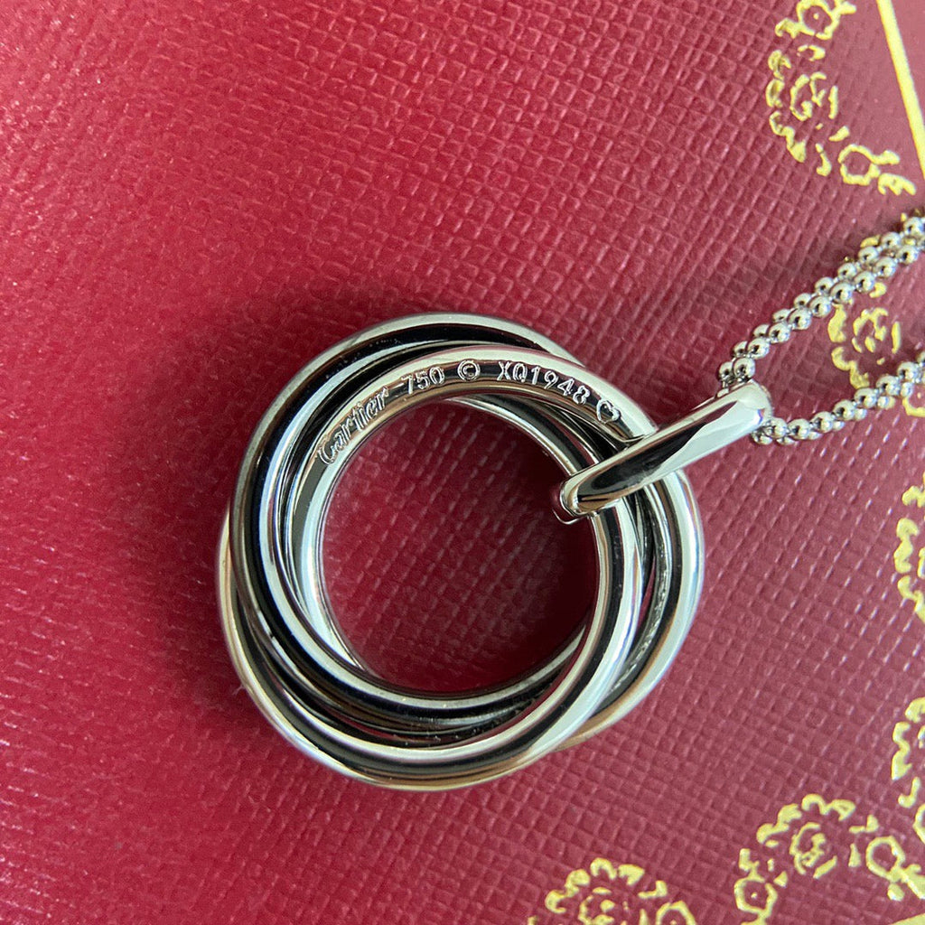 Cartier Necklace Trinity Diamond Necklace Black Silver