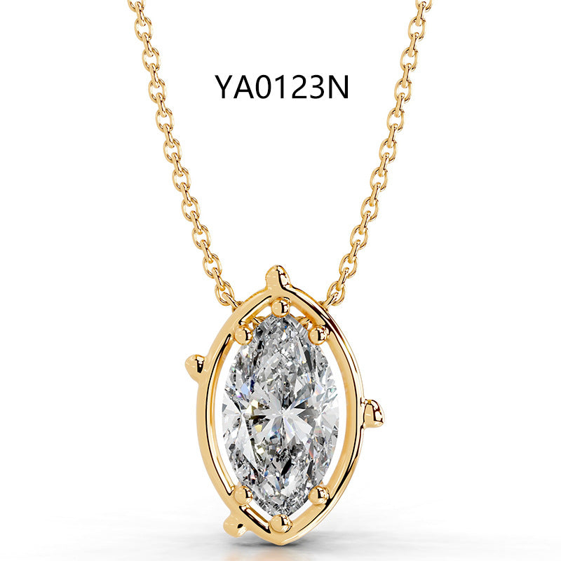Cartier 2CT Moissanite Pendant Gold Necklace