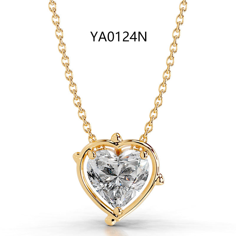 Cartier 2CT Moissanite Pendant Gold Necklace