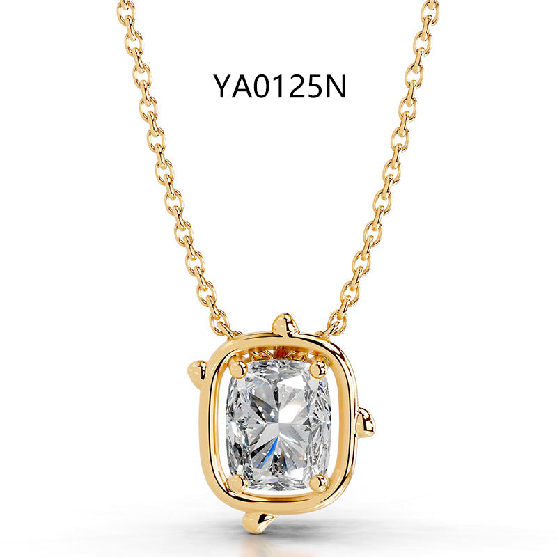 Cartier 2CT Moissanite Pendant Gold Necklace