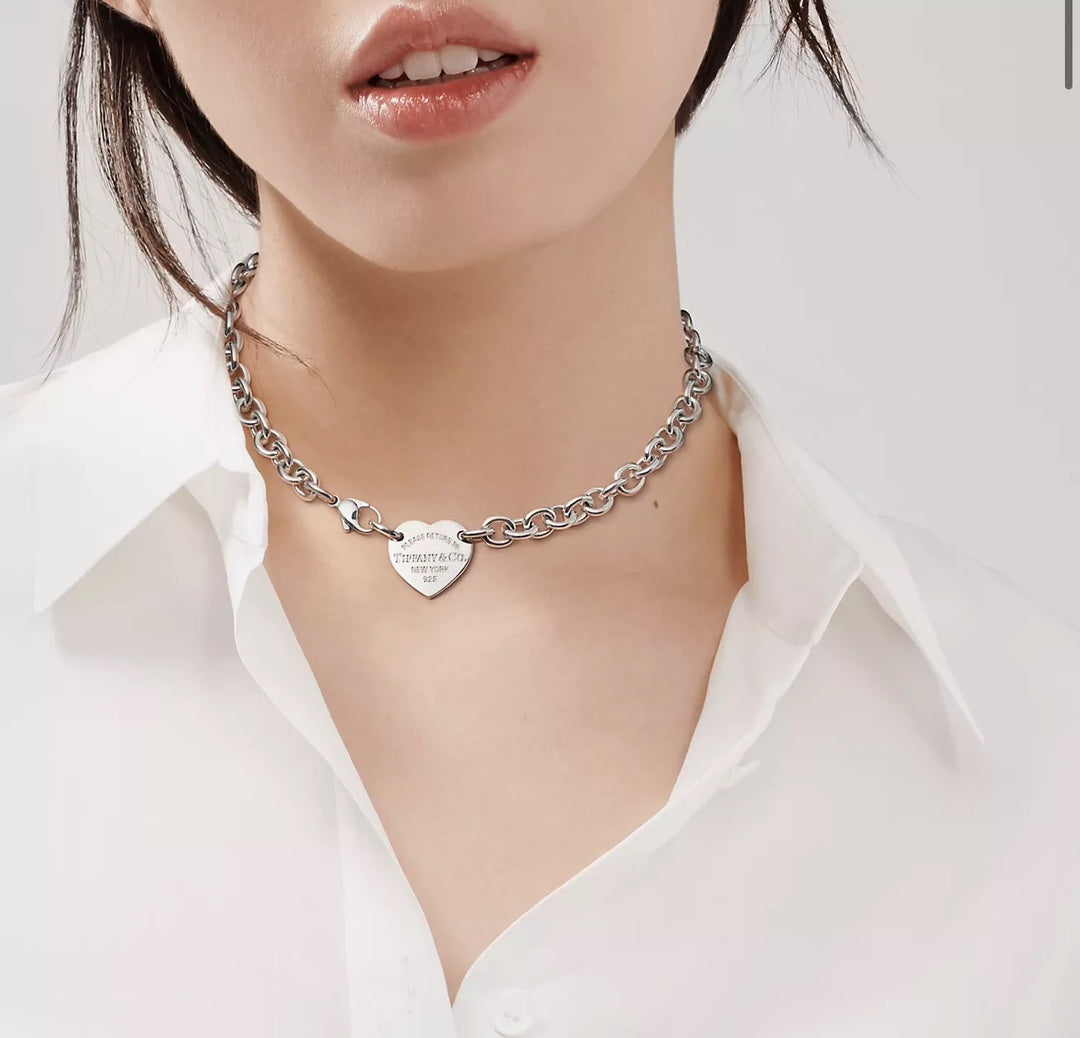 TiffanyNecklace Return to Tiffany Heart Tag Chain Link Necklace