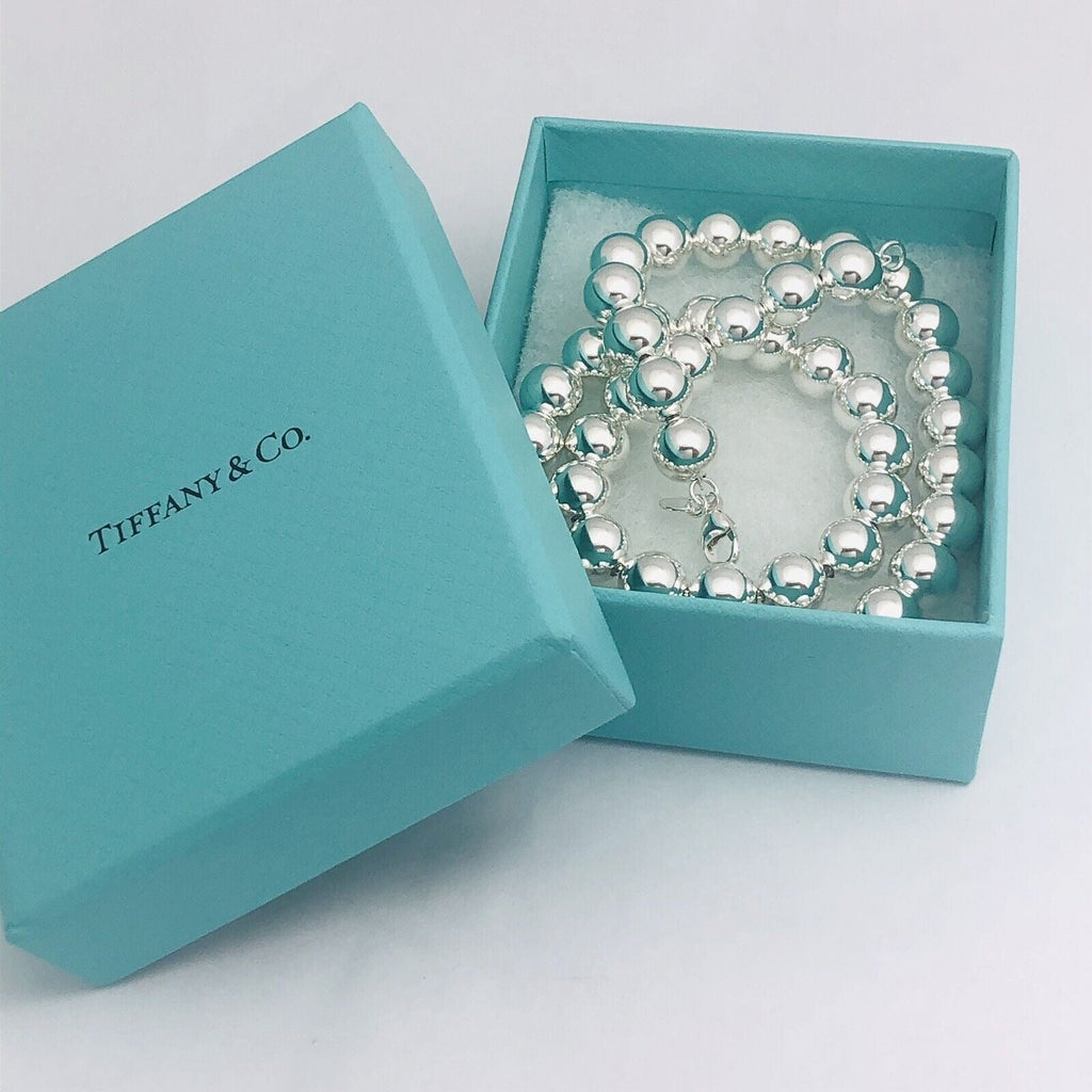 TiffanyNecklace 20” Mens Tiffany & Co HardWear Necklace 10mm Bead Ball in Sterling Silver