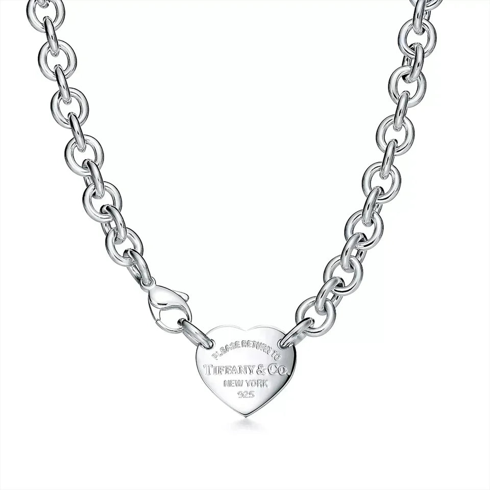 TiffanyNecklace Return to Tiffany Heart Tag Chain Link Necklace