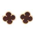 Vintage Alhambra Earrings Rose Gold and Onyx 18K Rose Gold