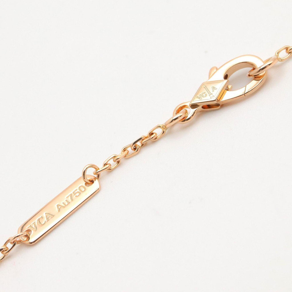 Vintage Alhambra Pendant Necklace Rose Gold and Tiger's Eye