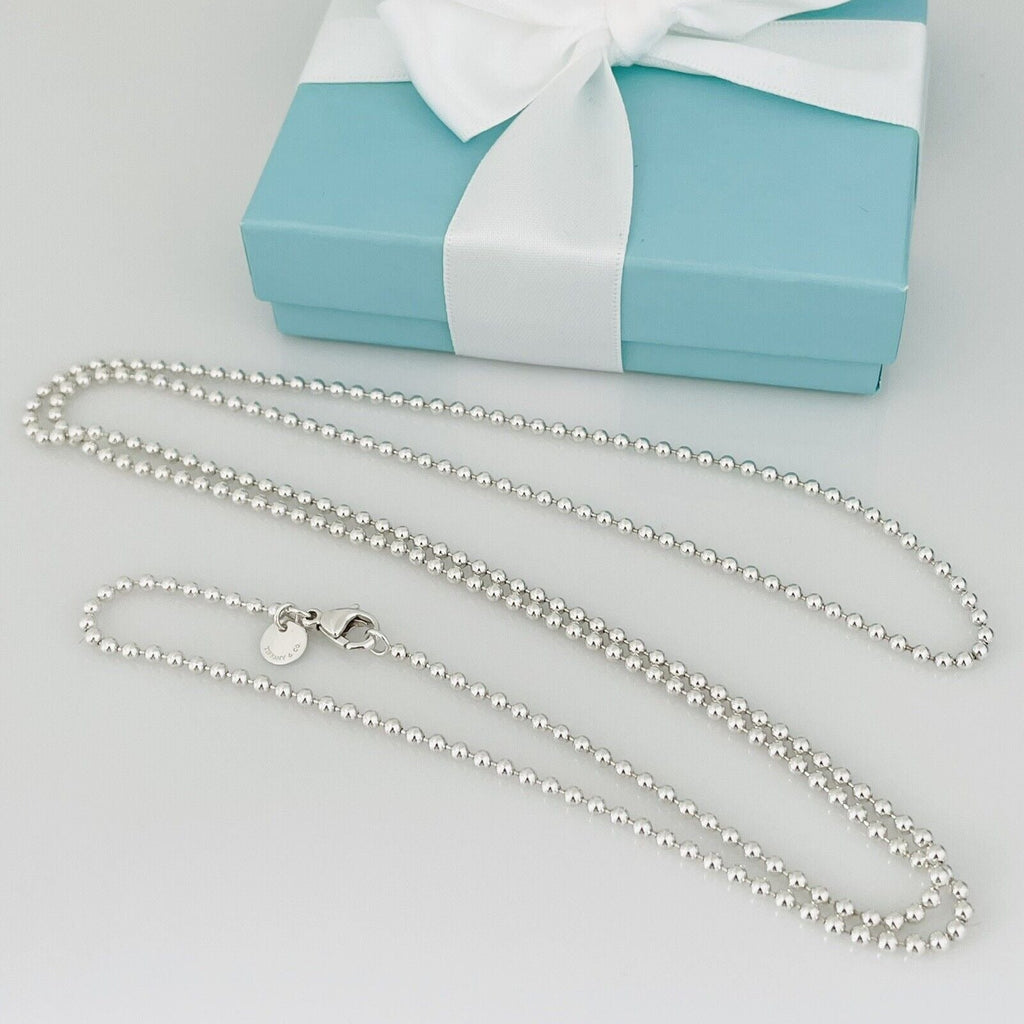 TiffanyNecklace Tiffany & Co Layered Bead Chain Necklace 34 Inches