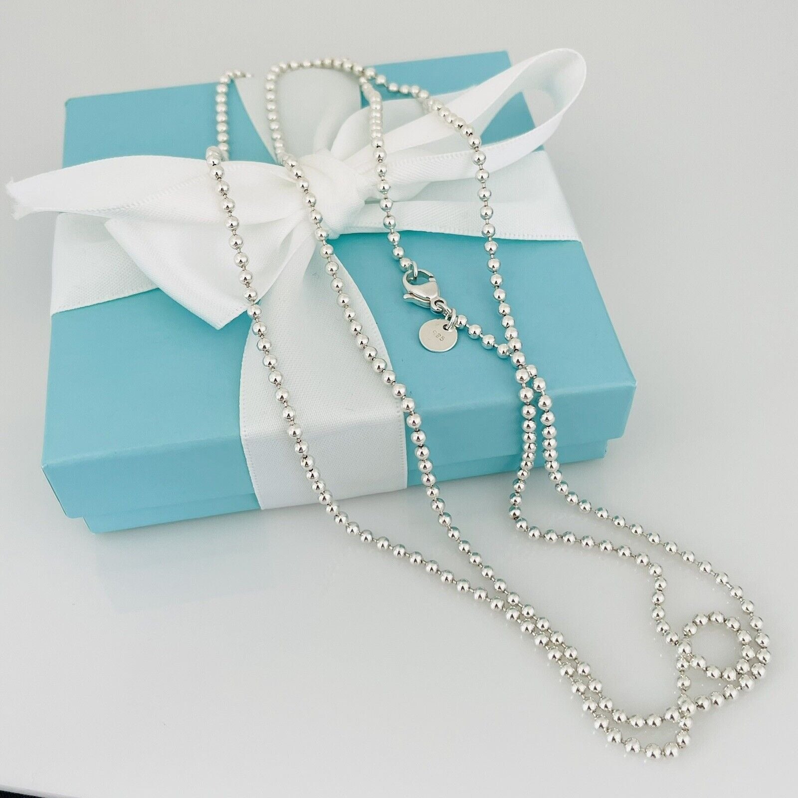 TiffanyNecklace Tiffany & Co Layered Bead Chain Necklace 34 Inches