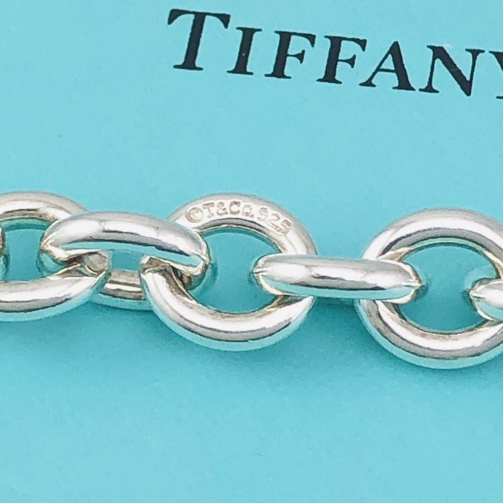 TiffanyNecklace 22" Tiffany Round Link Rolo Necklace in Silver - Mens Unisex
