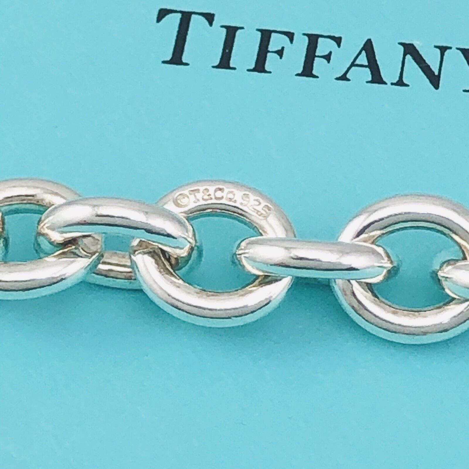 TiffanyNecklace 22" Tiffany Round Link Rolo Necklace in Silver - Mens Unisex