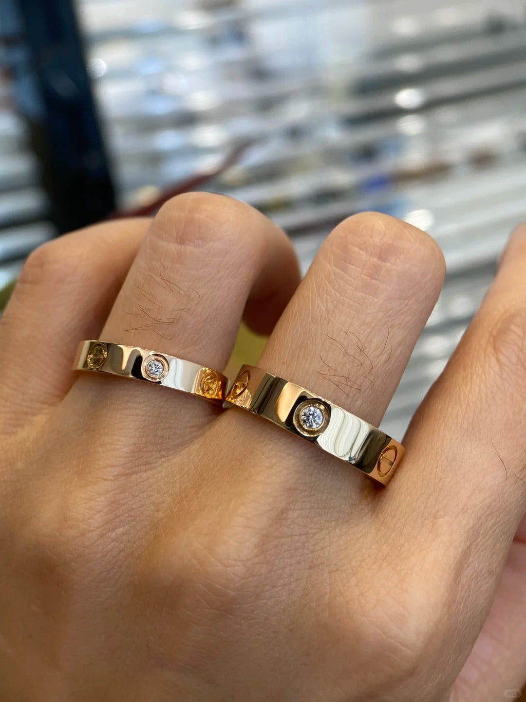 Cartier ring Love Ring Small Model, 3 Diamonds