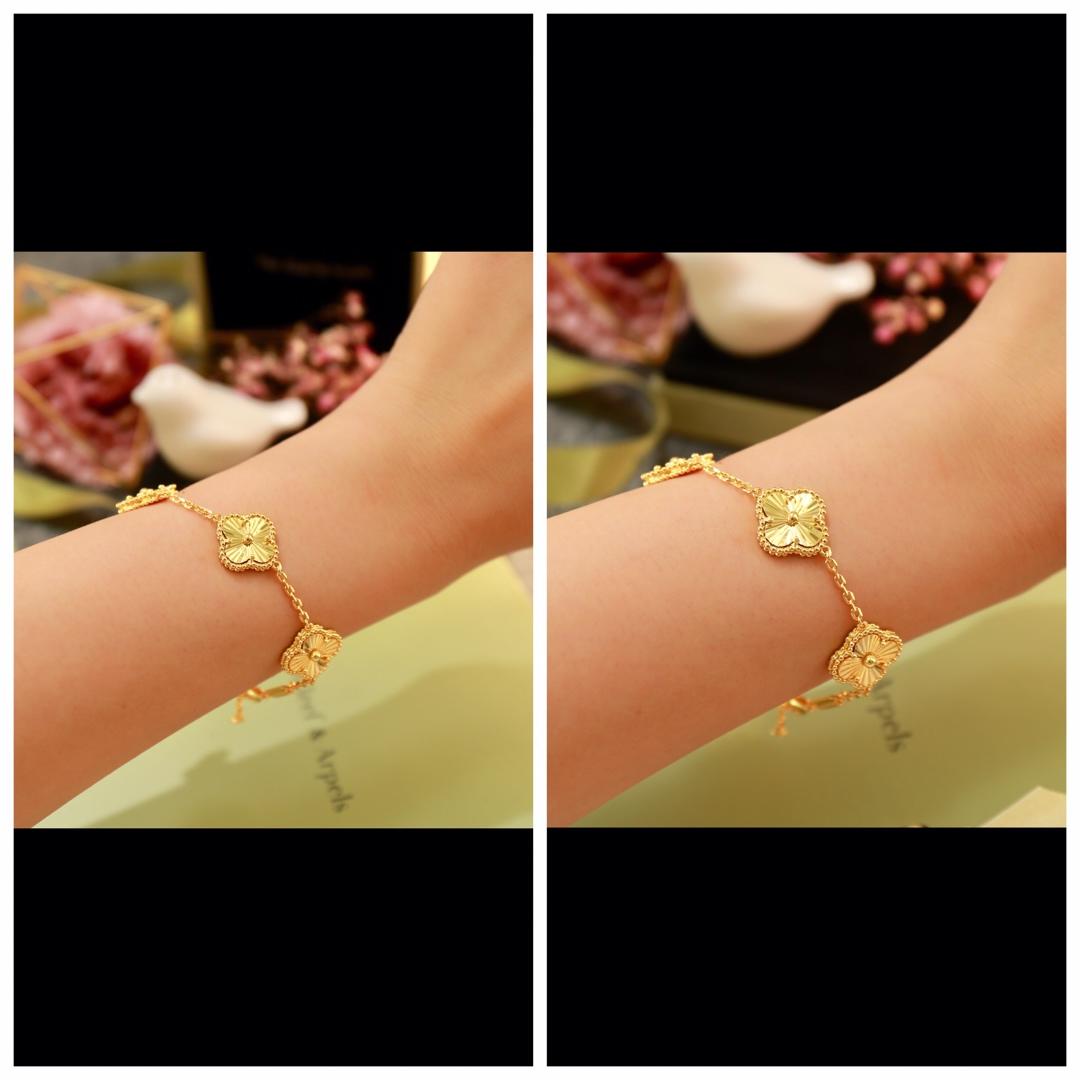 Van Cleef & Arpels Fashion new bracelet for lady jewelry about 20cm high quality gold plated jewelry