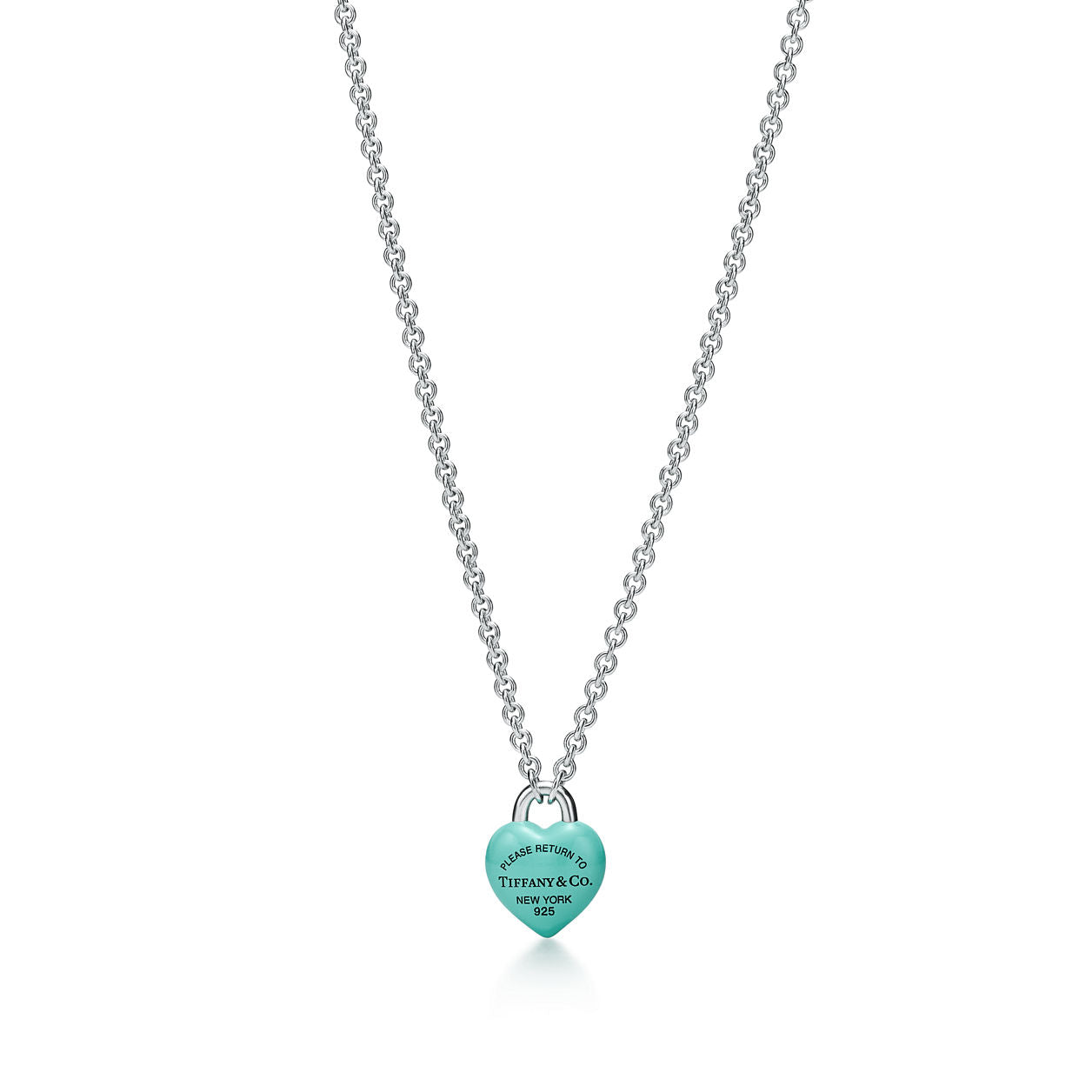 TiffanyNecklace Return to Tiffany Full Heart Necklace in Sterling Silver with Tiffany Blue