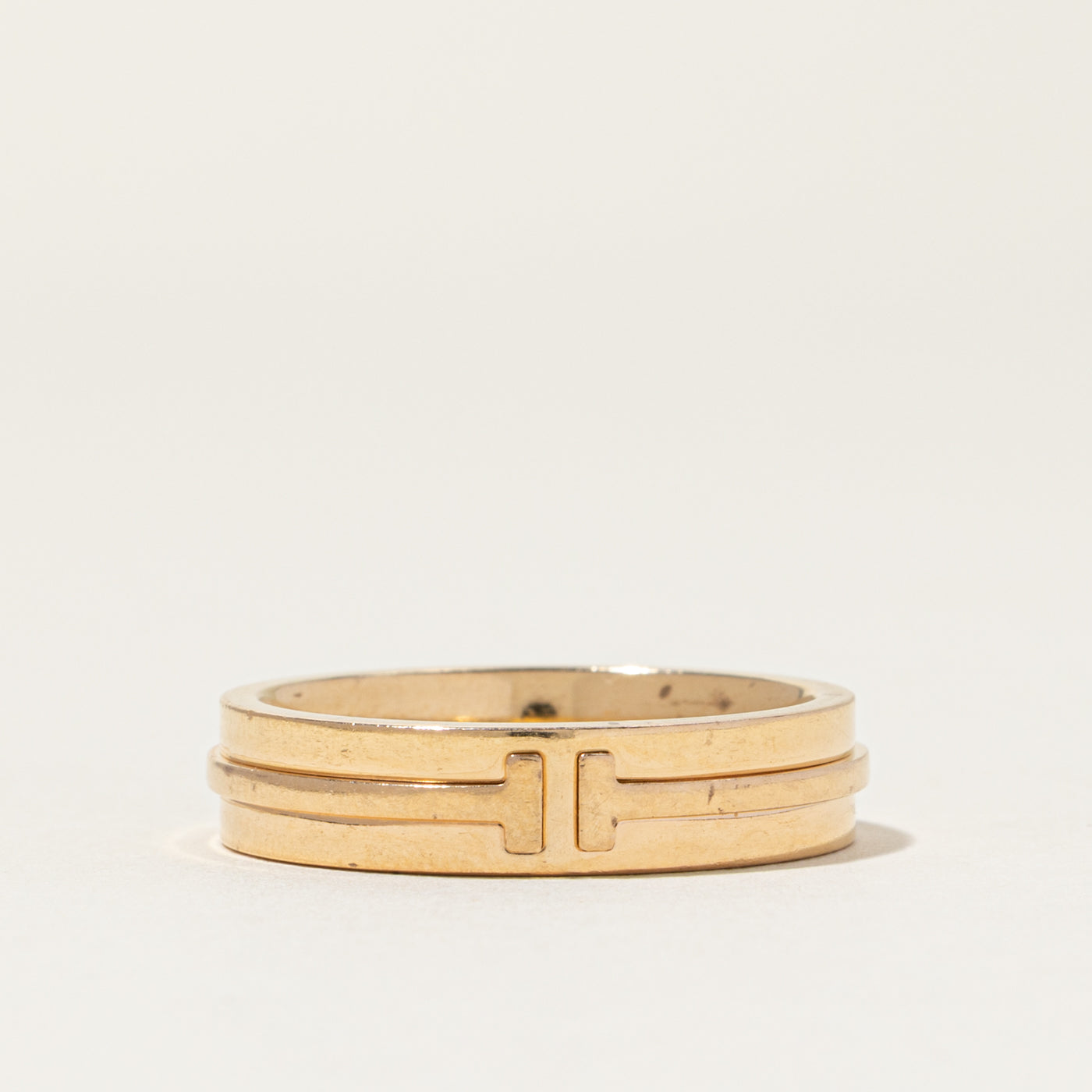 'Tiffany & Co' Tiffany Ring T Wide Ring in Yellow Gold | 5.5mm | SZ 10.5