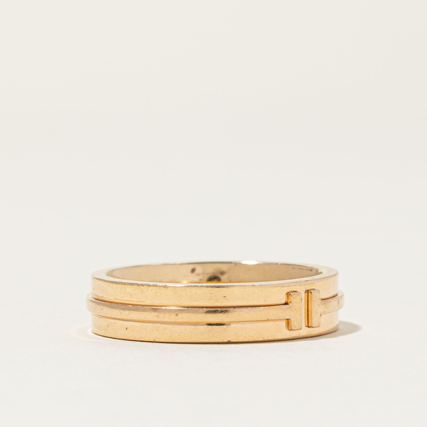 'Tiffany & Co' Tiffany Ring T Wide Ring in Yellow Gold | 5.5mm | SZ 10.5