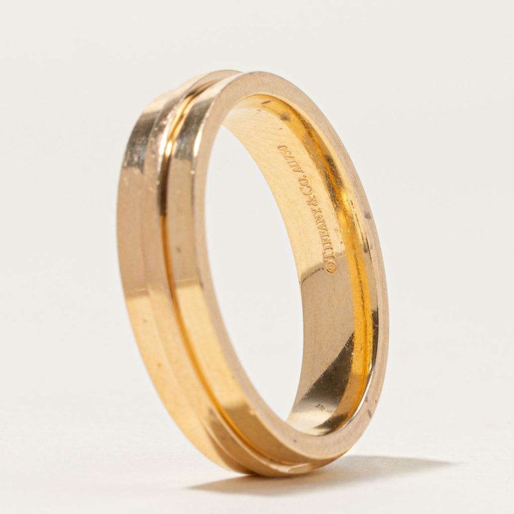 'Tiffany & Co' Tiffany Ring T Wide Ring in Yellow Gold | 5.5mm | SZ 10.5