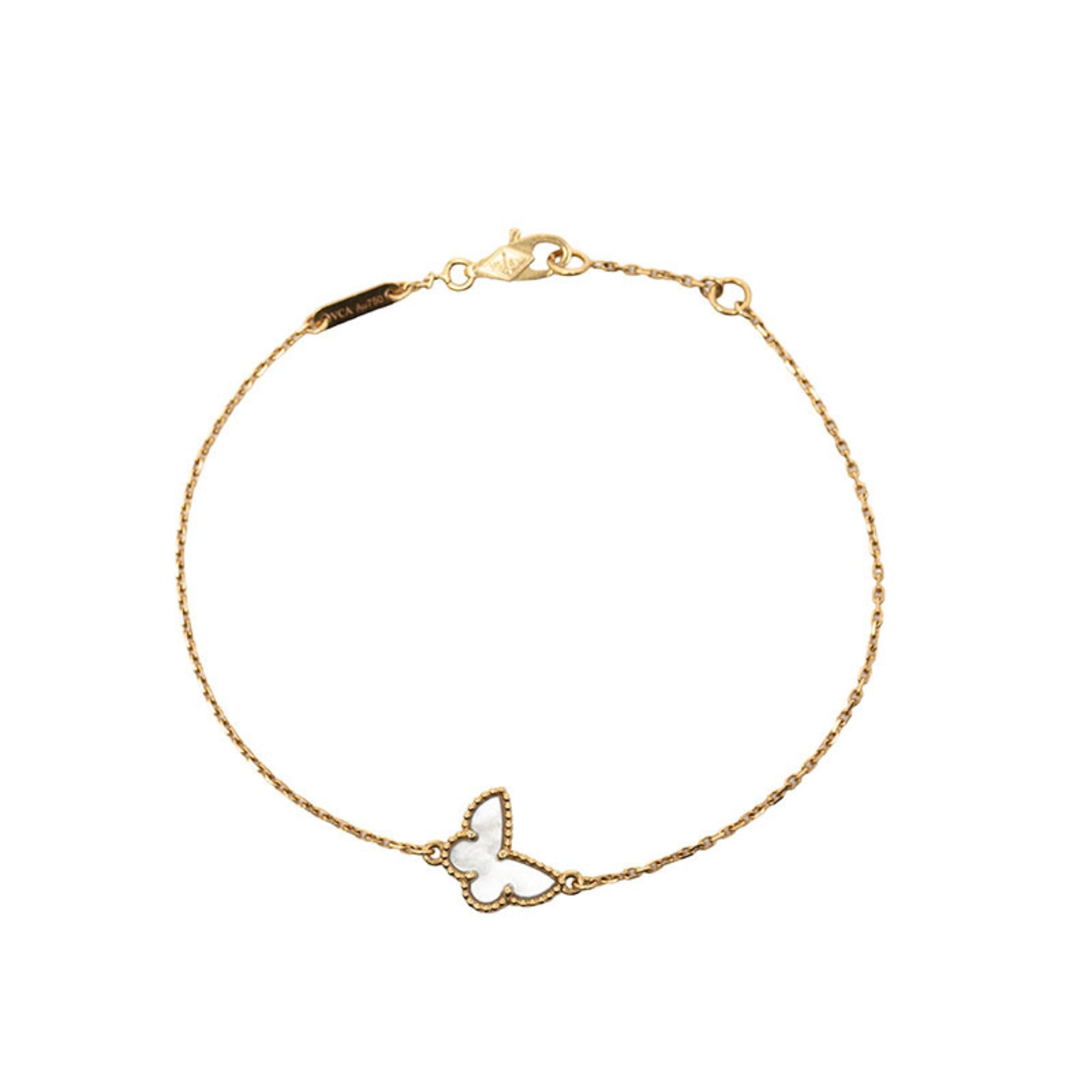 Charm Bracelet Yellow Gold With Mother Of Pearl