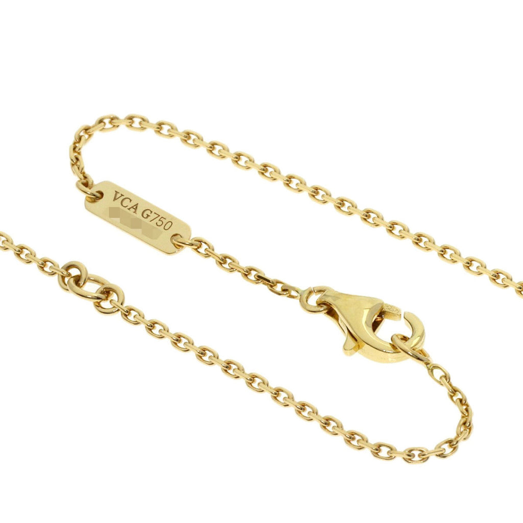 Vintage Alhambra Pendant Necklace  Yellow Gold and Lapis Lazuli