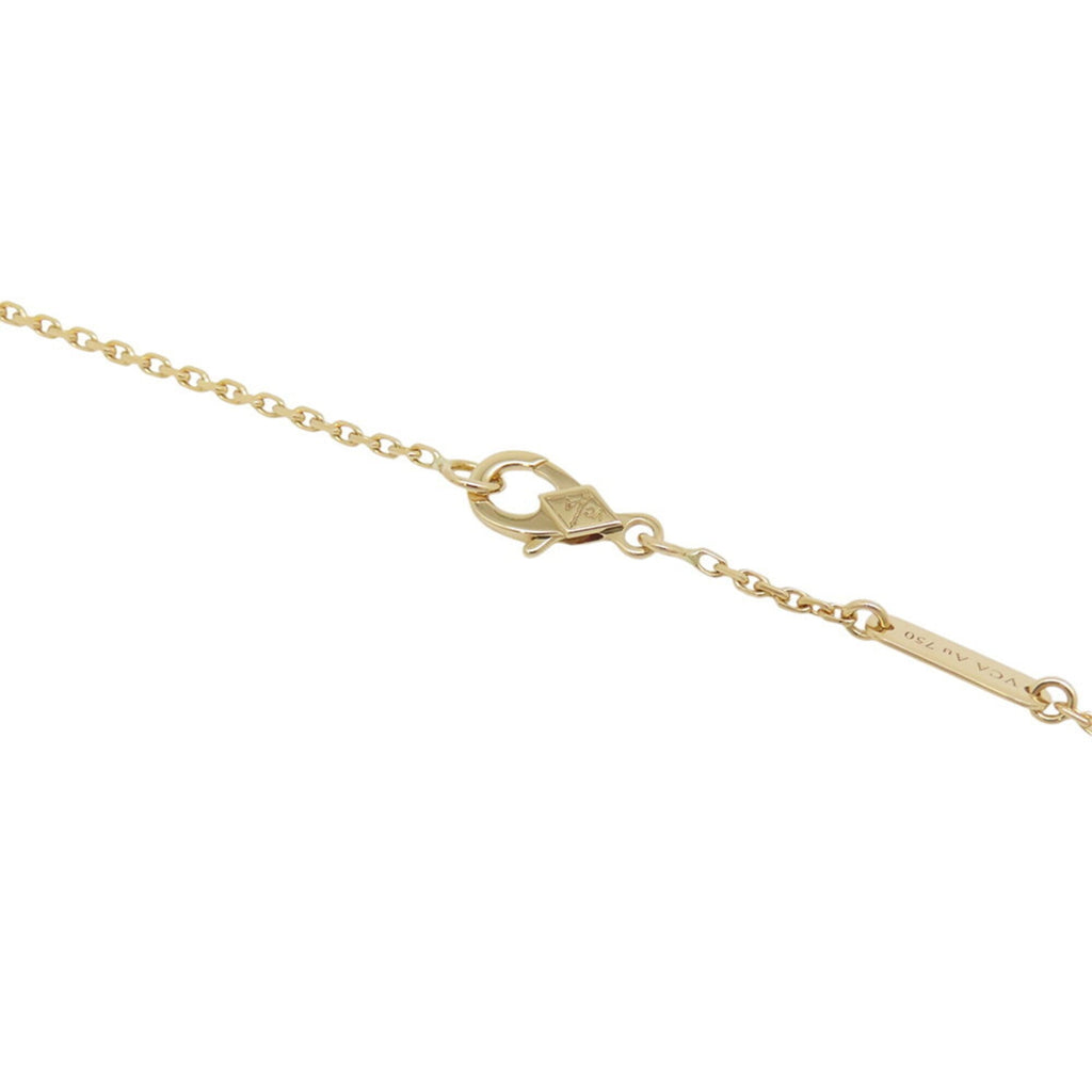Alhambra Pendant Necklace 18K Yellow Gold and Carnelian