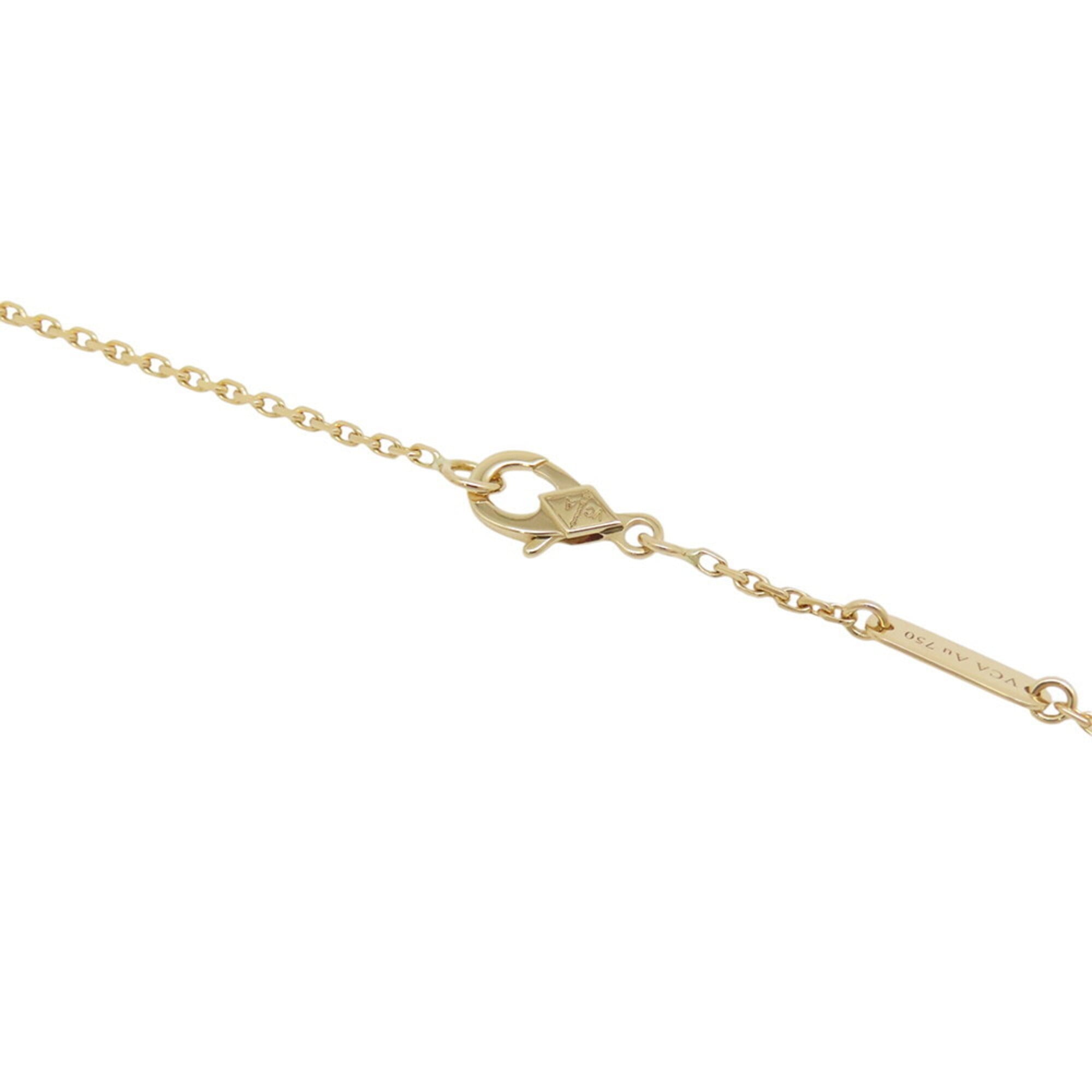 Alhambra Pendant Necklace 18K Yellow Gold and Carnelian