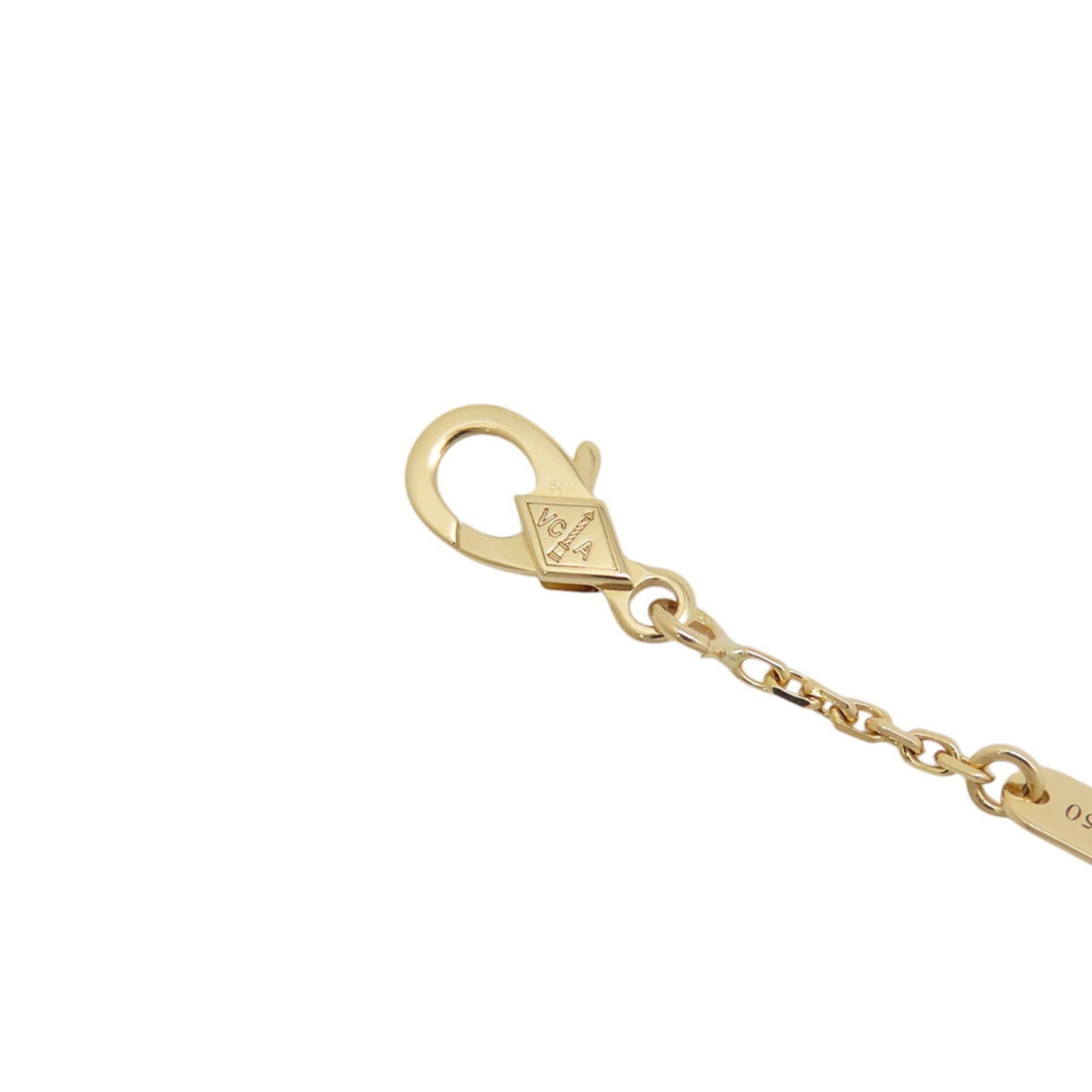 Alhambra Pendant Necklace 18K Yellow Gold and Carnelian