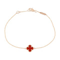 Sweet Alhambra Bracelet  Rose Gold and Carnelian