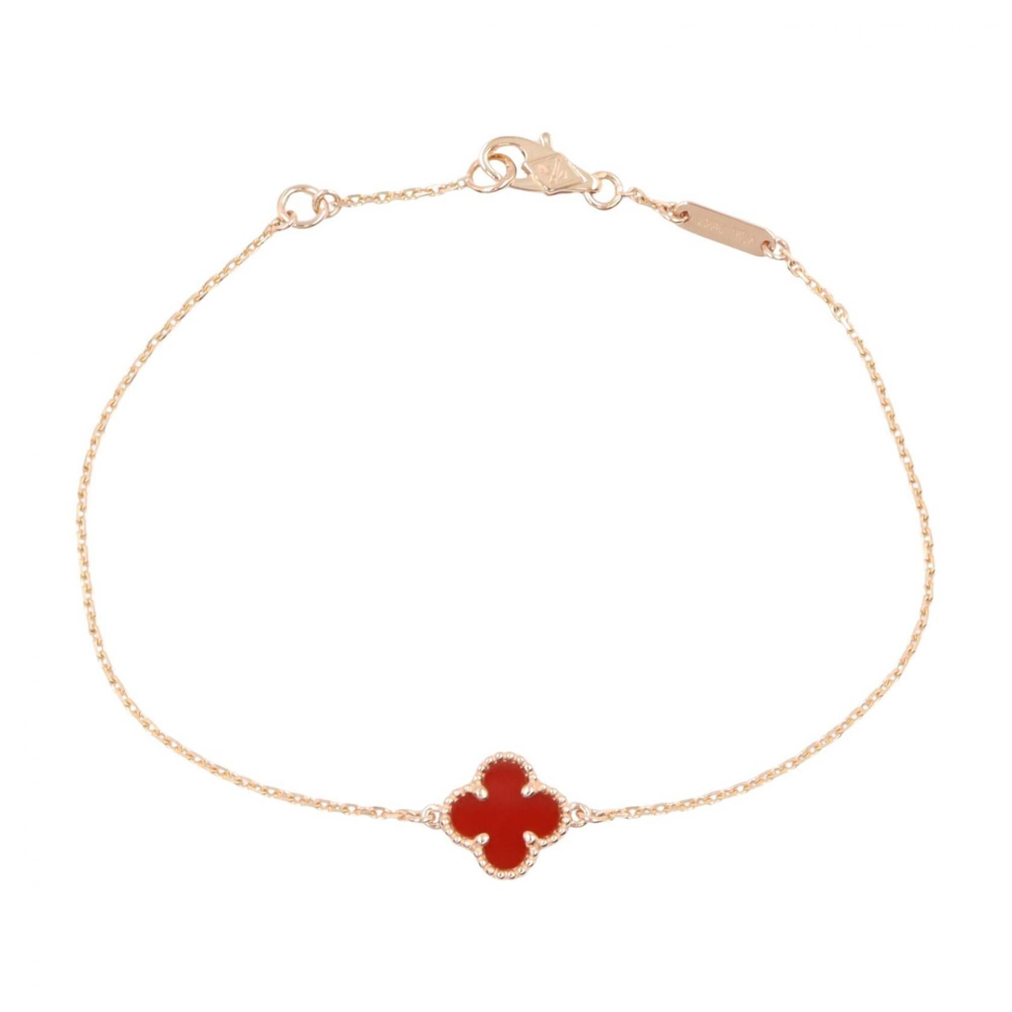 Sweet Alhambra Bracelet  Rose Gold and Carnelian
