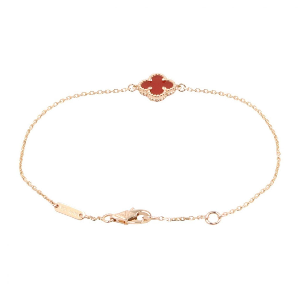 Sweet Alhambra Bracelet  Rose Gold and Carnelian