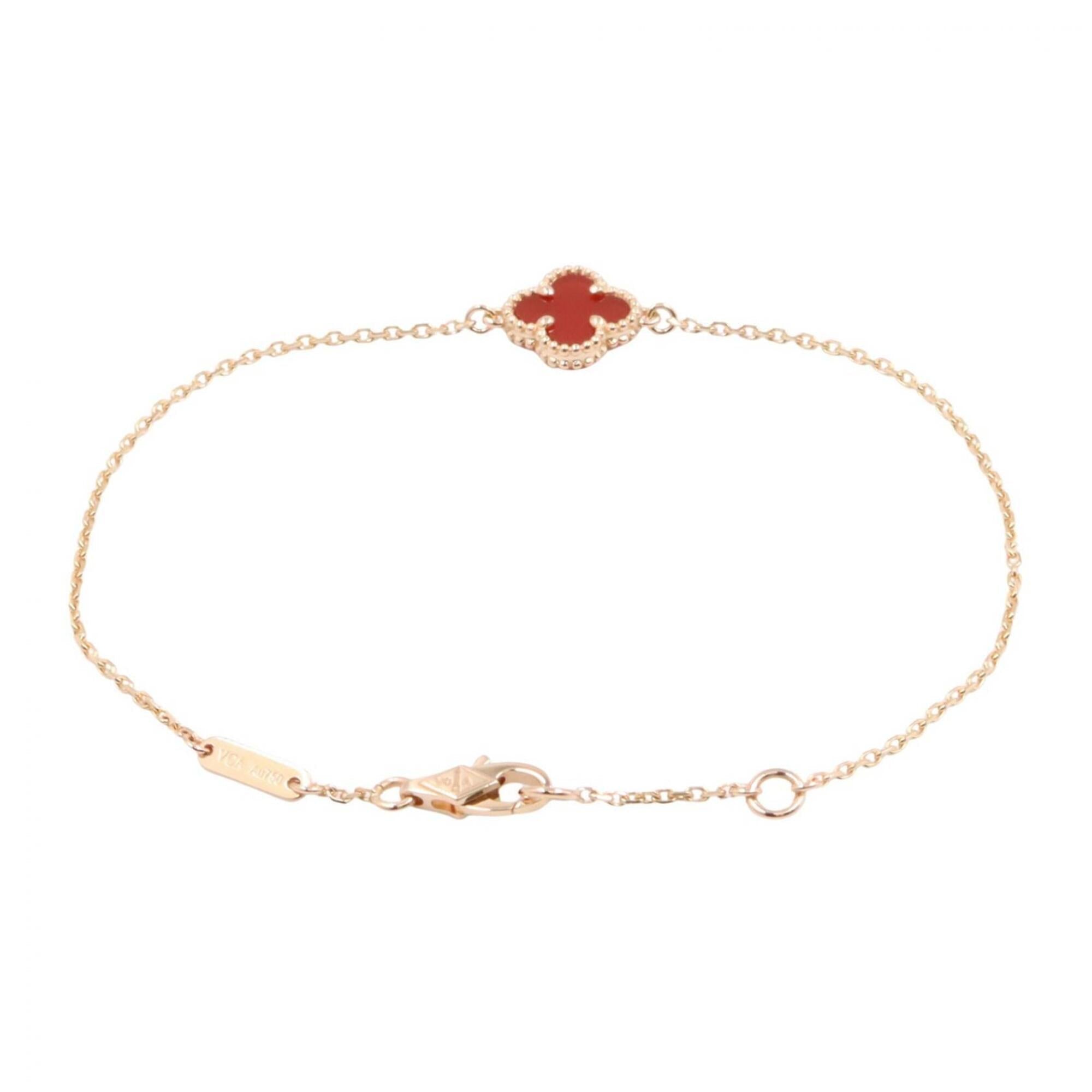 Sweet Alhambra Bracelet  Rose Gold and Carnelian