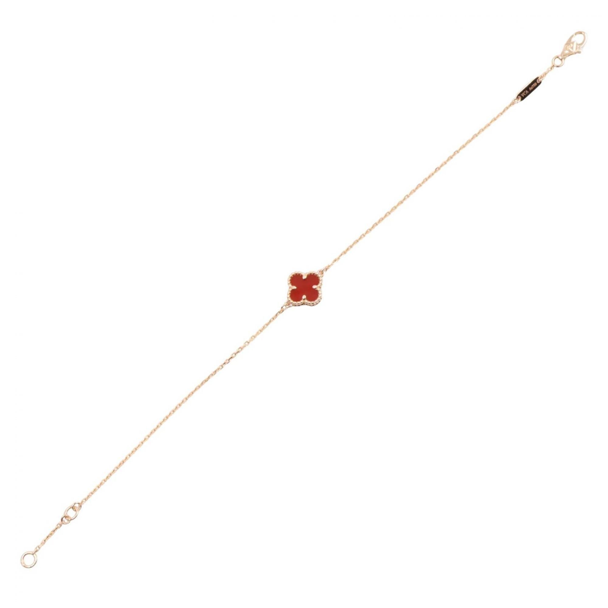 Sweet Alhambra Bracelet  Rose Gold and Carnelian