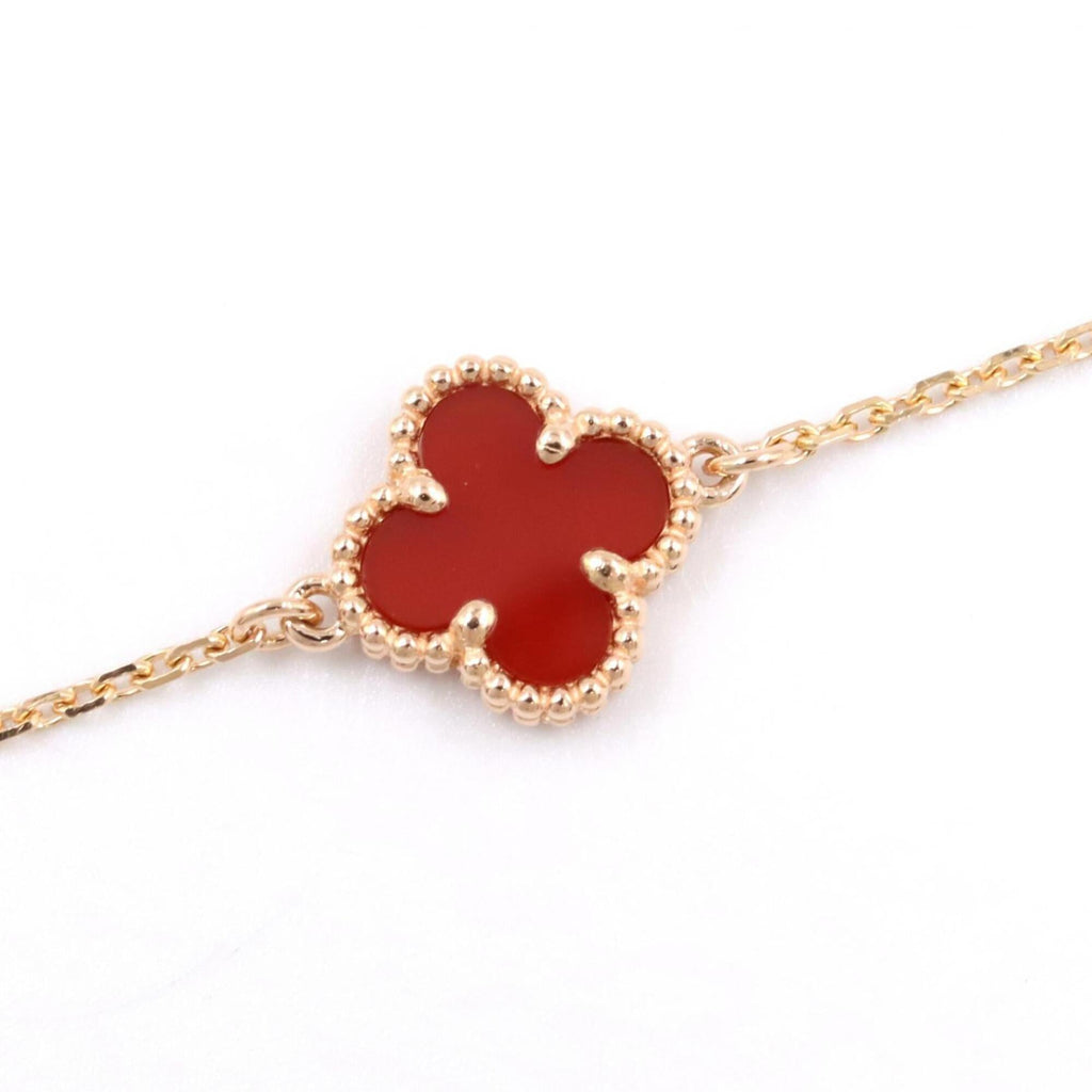 Sweet Alhambra Bracelet  Rose Gold and Carnelian