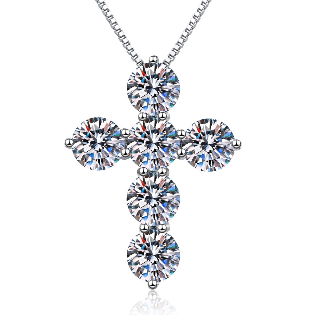 Cartier 5 Carats Cross Moissanite Necklace