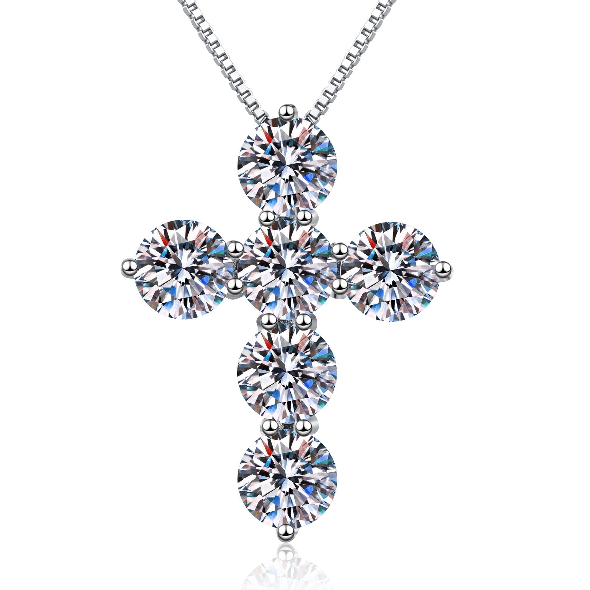 Cartier 5 Carats Cross Moissanite Necklace