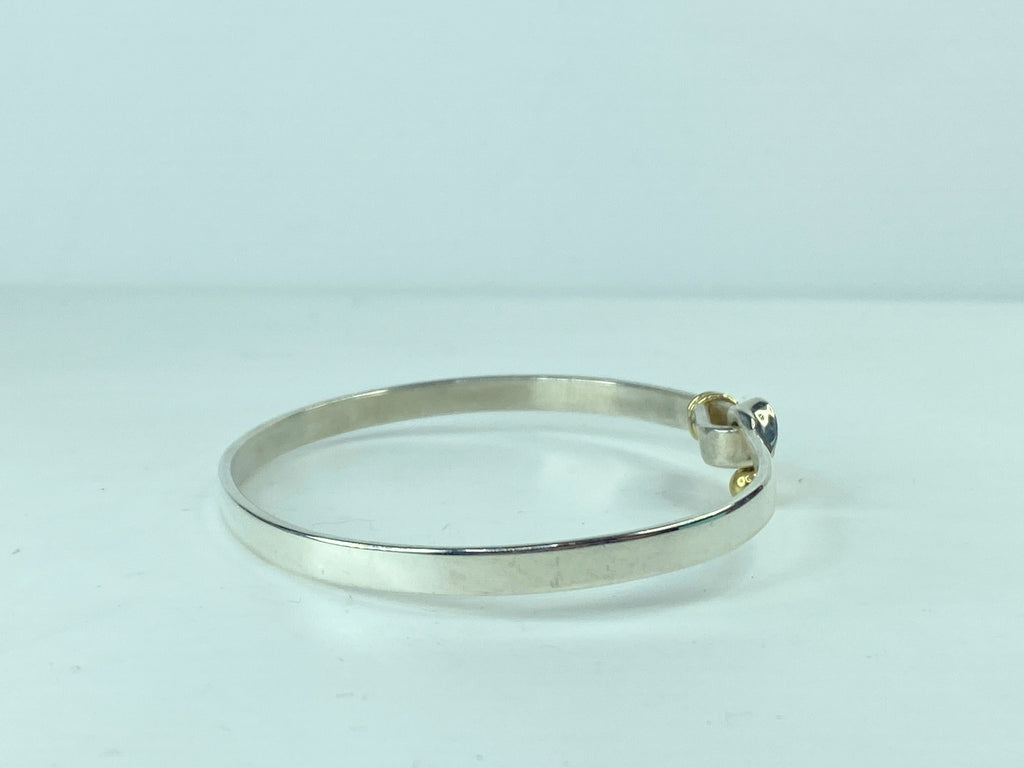 Tiffany & Co Sterling Silver  Hook Eye Tension Bangle Bracelet JR695