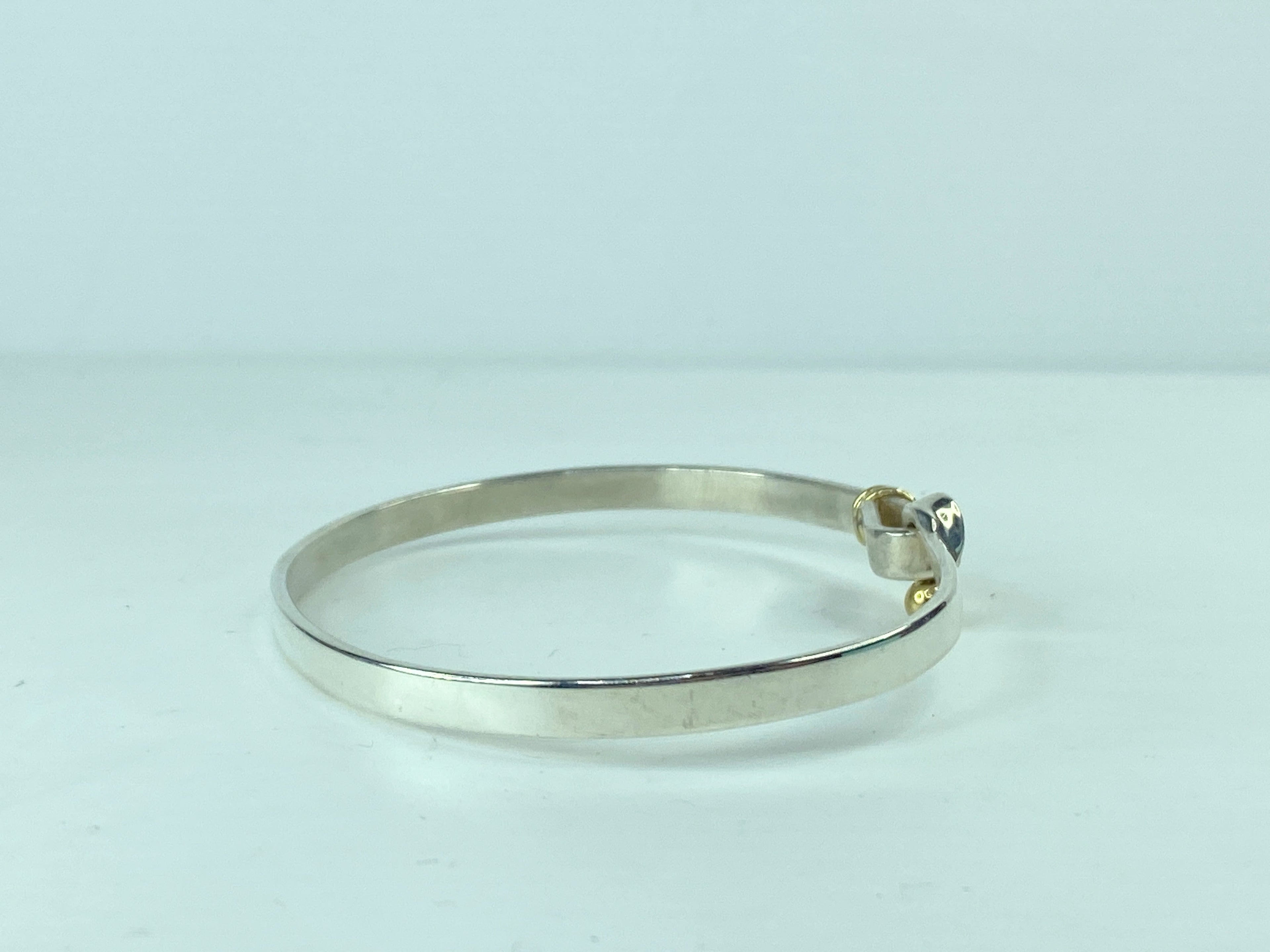 Tiffany & Co Sterling Silver  Hook Eye Tension Bangle Bracelet JR695