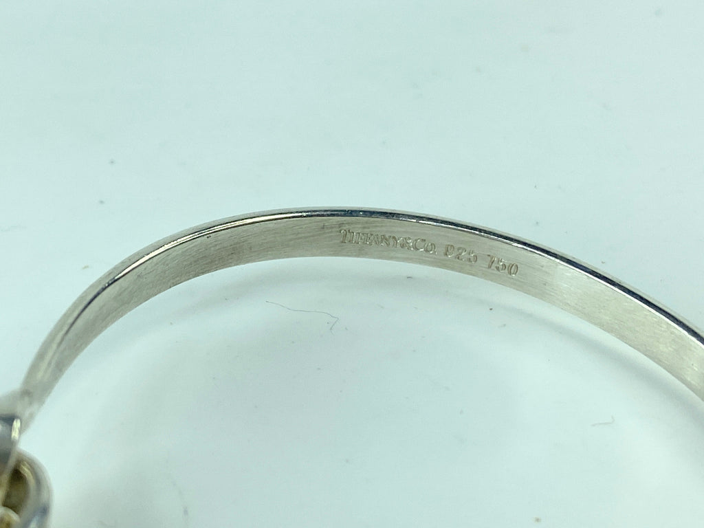 Tiffany & Co Sterling Silver  Hook Eye Tension Bangle Bracelet JR695