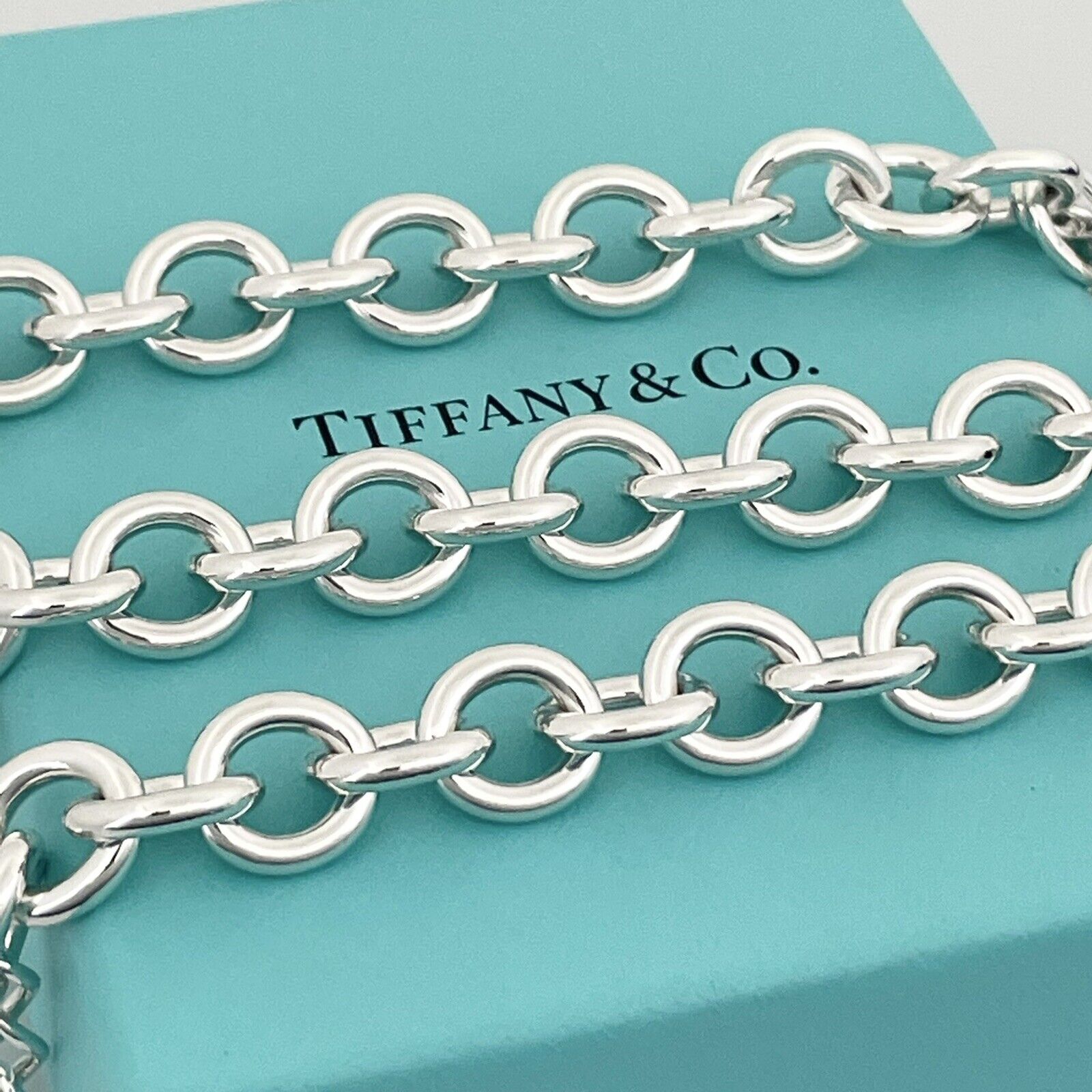 TiffanyNecklace 16.5" Return To Tiffany Heart Tag Toggle Necklace in Sterling Silver