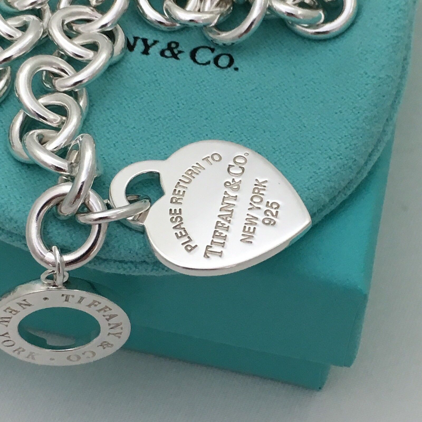 TiffanyNecklace 16" Please Return to Tiffany & Co Heart Tag Toggle Necklace, New Version