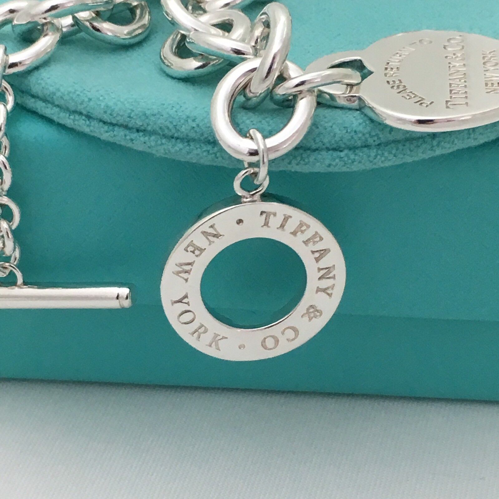TiffanyNecklace 16" Please Return to Tiffany & Co Heart Tag Toggle Necklace, New Version
