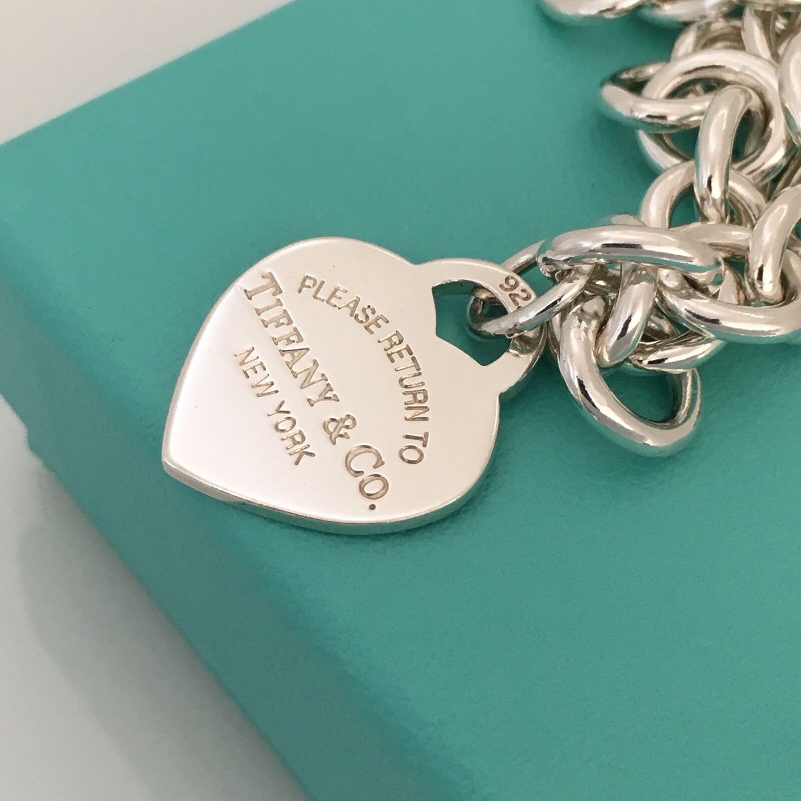 TiffanyNecklace 16" Please Return To Tiffany & Co New York Heart Tag Necklace in Silver