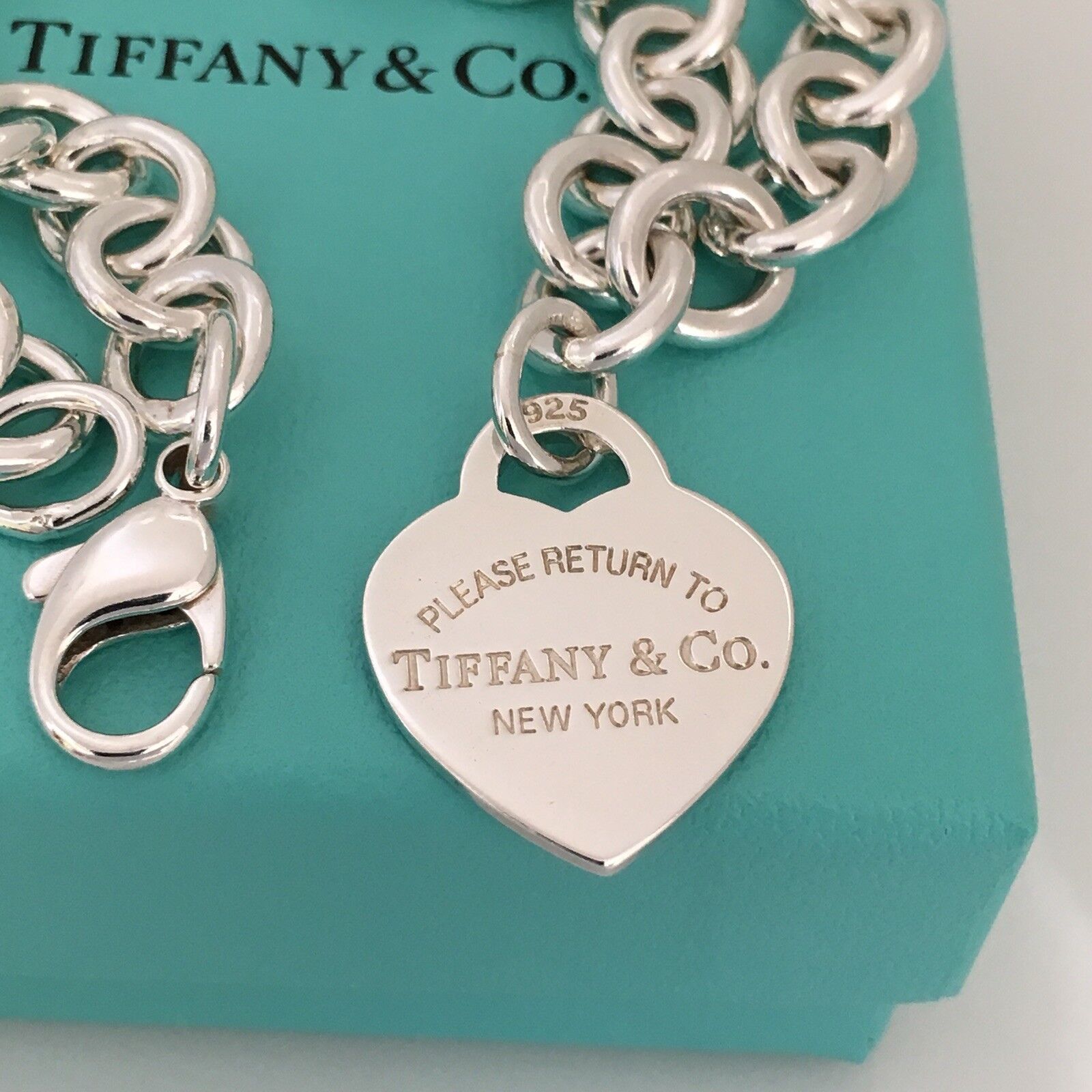 TiffanyNecklace 16" Please Return To Tiffany & Co New York Heart Tag Necklace in Silver