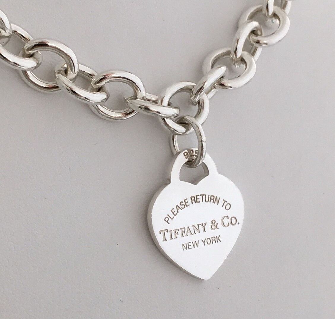 TiffanyNecklace 16" Please Return To Tiffany & Co New York Heart Tag Necklace in Silver
